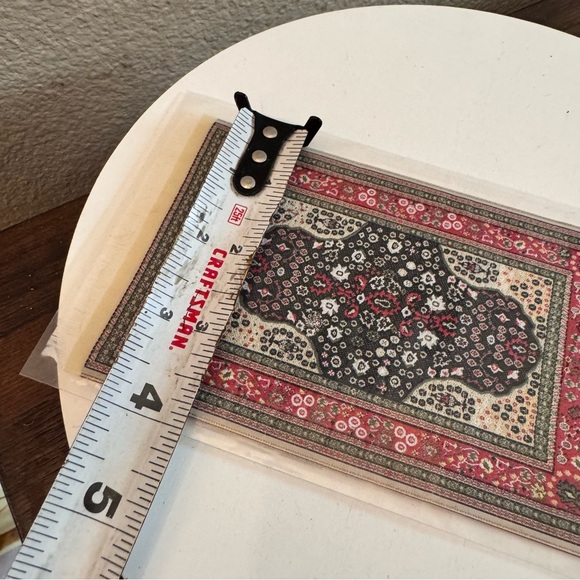 Turkish EUROPEAN Anatolia Miniature Woven Carpet Card Handy Craft Dollhouse - Picture 5 of 5